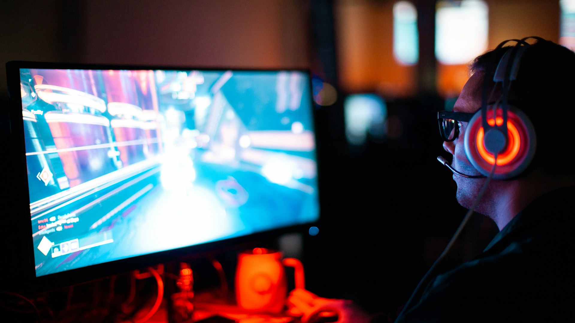 Players competing on the VictoryPixelArena main floor in Fitzroy